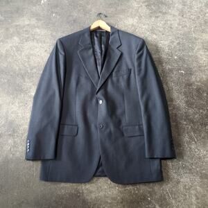 Paul Dione Mens Blazer Jacket Size 44L Gray Classic Formal Suit Coat